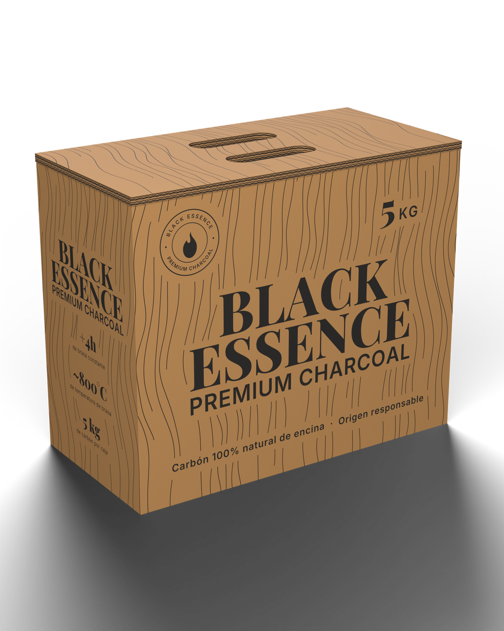 Caja de 5 kg de carbón de encina BLACK ESSENCE